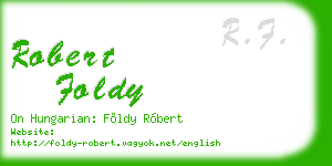 robert foldy business card